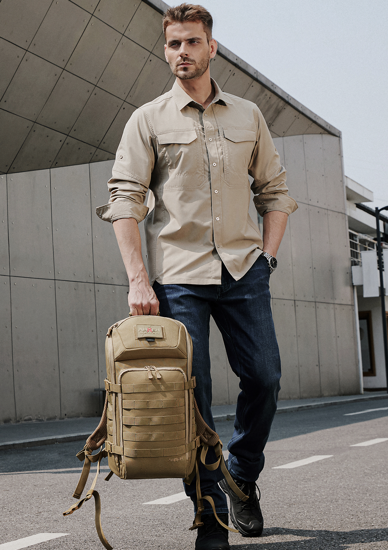 SLIM TACTICAL BACKPACK-S04